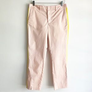 Le Superbe Womens Size 4 St Honore Mid Rise Racer Stripe Cropped Pants Pink